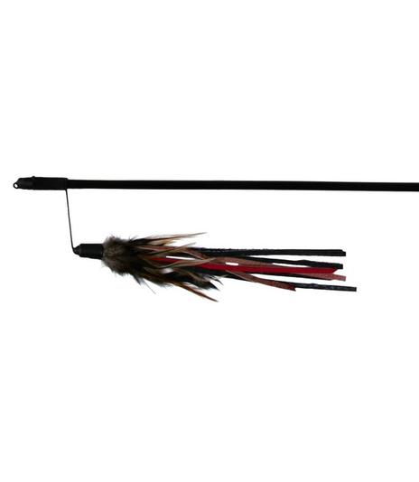 Wędka z piórkami na gumce - 50cm