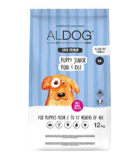 Aldog Puppy Junior Mini Pork & Rice 12kg