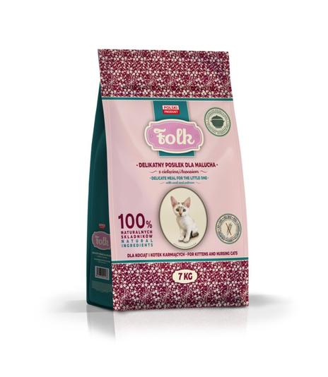 Folk Kitten Delikatny posiłek dla malucha z cielęciną i łososiem 7kg
