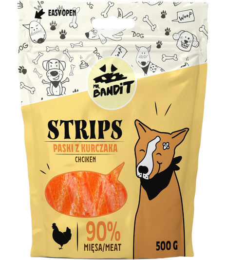 Mr. Bandit Strips Paski z kurczaka 500g