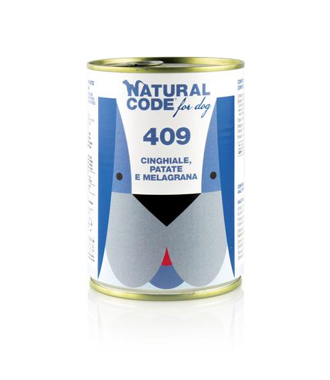 Natural Code DOG 409 wild boar, potatoes and pomegranate 400g
