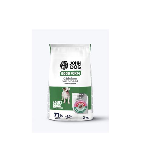 John Dog Kurczak z wołowiną i ryżem dla dorosłych psów małych ras 3kg