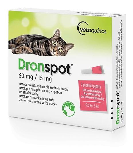 Dronspot 60mg - roztwór dla kotów od 2,5 do 5kg