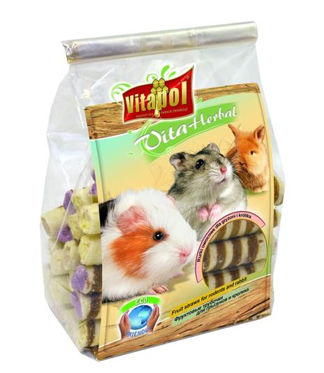 Rurki owocowe dla gryzoni - 200g