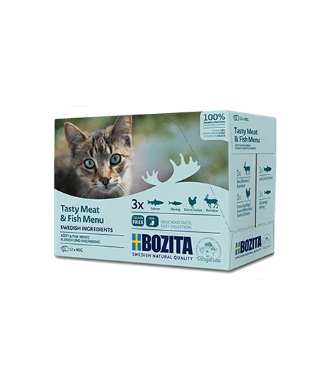 Bozita Saszetki z mięsem i rybą Multibox 12x85g