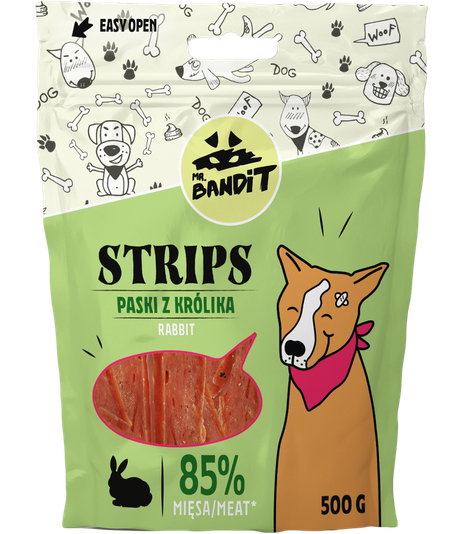 Mr. Bandit Strips Paski z królika 500g
