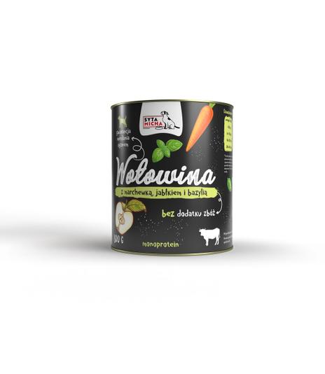 Syta Micha Wołowina z marchewką, jabłkiem i bazylią 800g