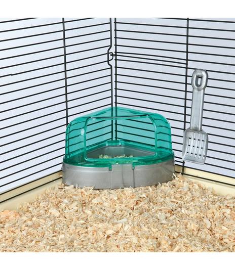 Kuweta narożna dla gryzonia -  14×8×11/11 cm