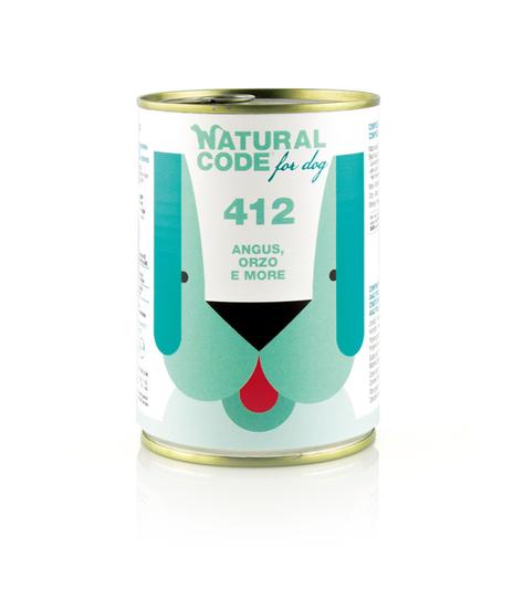 Natural Code DOG 412 angus, barley and blackberries 400g