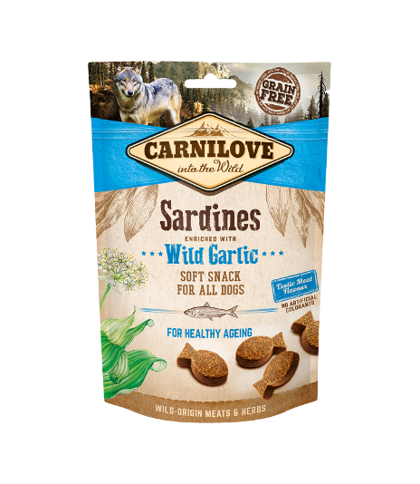 Carnilove Soft Snack Sardines & Garlic - 200g