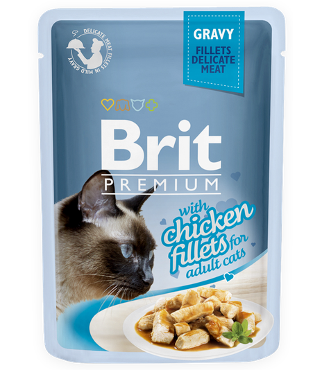 Brit Premium Cat Adult Chicken Fillets w sosie 85g