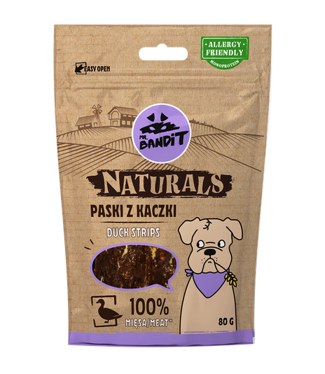Mr. Bandit Naturals Paski z kaczki 80g