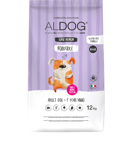 Aldog Medium Pork & Rice 12kg