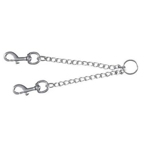 Dwójnik z łańcuszka - chromowany - 60cm