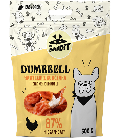 Mr. Bandit Dumbbell Hantelki z kurczaka 500g