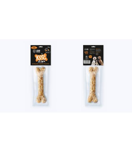 Kość do żucia z dodatkiem żwaczy i penisa wołowego 17cm