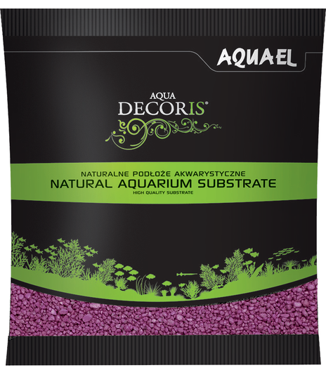Żwirek Aqua Decoris 2-3mm fuksja 1kg