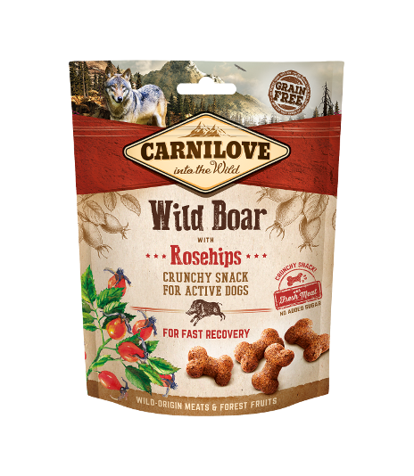 Carnilove Crunchy Snack Wild Boar & Rosehips - 200g