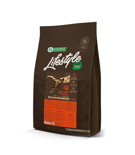 Nature's Protection Lifestyle GF Sterilised Cat Salmon with Krill 7kg