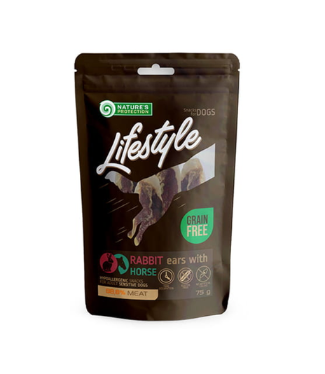 Nature's Protection Lifestyle Snack Rabbit ears with Horse 75g