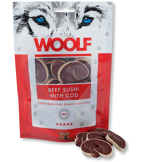 Woolf Beef Sushi With Cod 100g