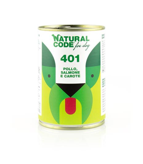 Natural Code DOG 401 chicken, salmon and carrots 400g