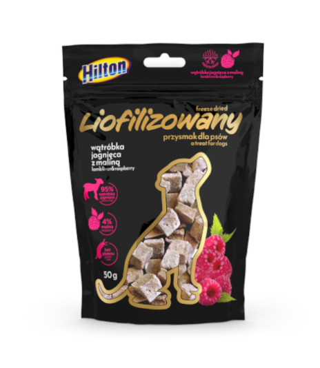 Hilton Liofilizowana wątróbka jagnięca z maliną 50g