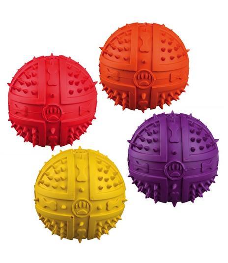 Piłka z naturalnej gumy - 9cm - piszcząca