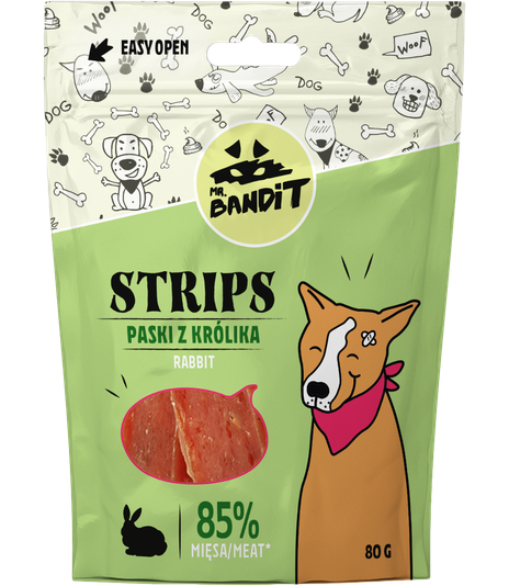 Mr. Bandit Strips Paski z królika 80g
