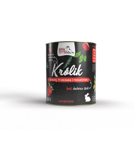 Syta Micha Królik z brukwią, truskawką i rozmarynem 800g