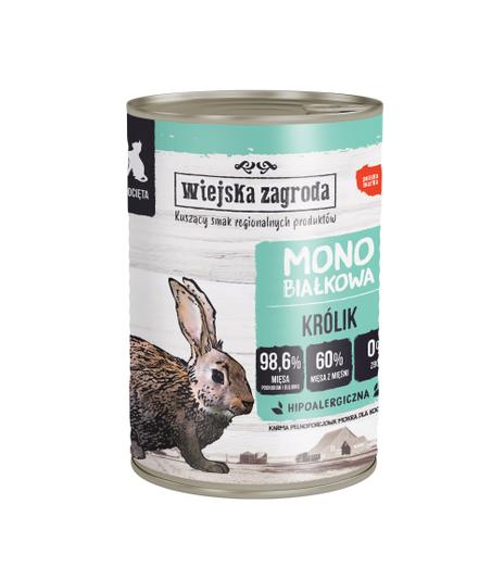 Wiejska Zagroda Mono Królik dla kociąt 400g