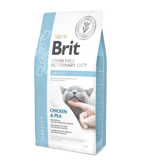 Brit Veterinary Diets Cat GF Obesity Chicken & Pea 5kg