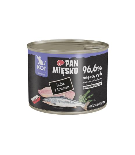 Pan Mięsko dla kociąt Indyk z łososiem 200g