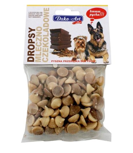 Dropsy dla psów mleczno - czekoladowe 75g