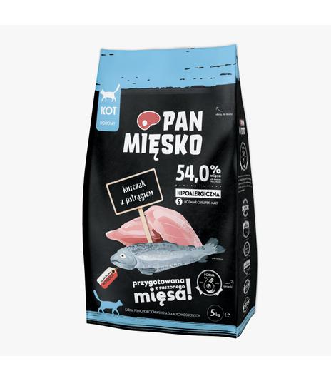 Pan Mięsko dla kota  Kurczak z pstrągiem S 5kg