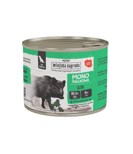 Wiejska Zagroda Mono Dzik dla psa 200g