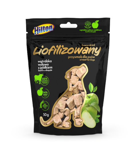 Hilton Liofilizowana wątróbka wołowa z jabłkiem 50g