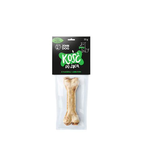 Kość do żucia z kaczką i jabłkiem 12cm