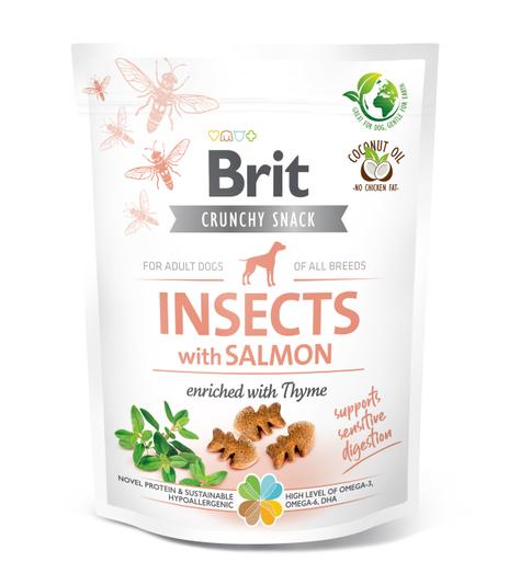 Brit Crunchy Snack Insects with Salmon 200g
