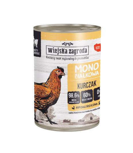 Wiejska Zagroda Mono Kurczak dla kota 400g