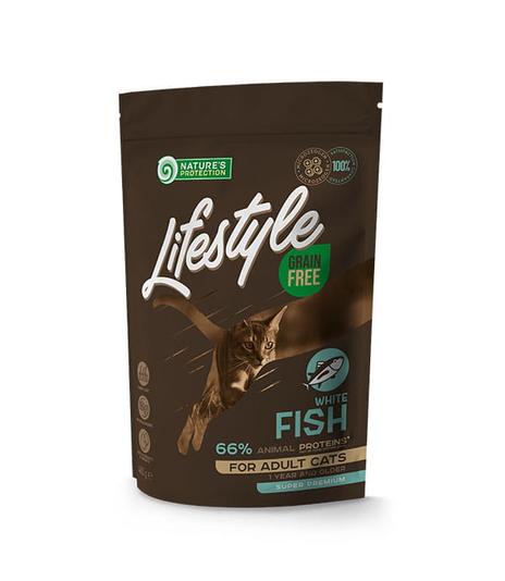 Nature's Protection Lifestyle GF Adult Cat White Fish 400g