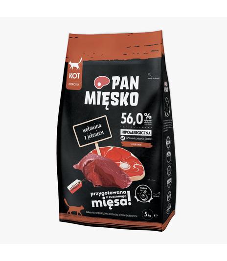 Pan Mięsko dla kota  Wołowina z jeleniem  M 5kg