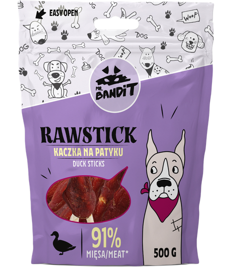 Mr. Bandit Rawstick Kaczka na patyku 500g