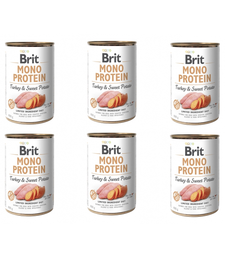 Brit Mono Protein Turkey & Sweet Potato 6x400g