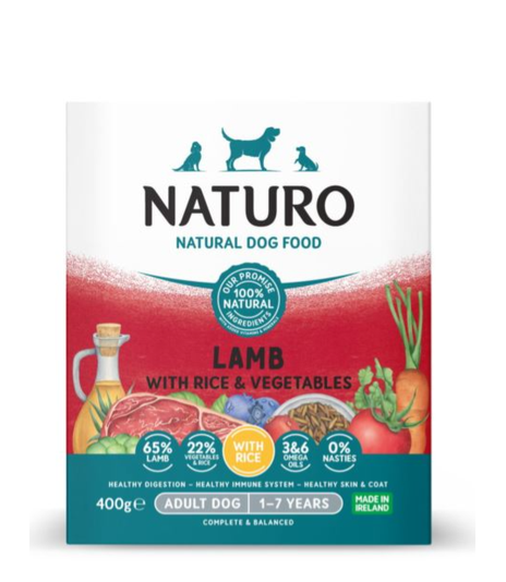 Naturo jagnięcina z ryżem i warzywami 400g
