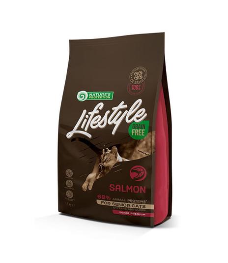 Nature's Protection Lifestyle GF Senior Cat Salmon 1,5kg