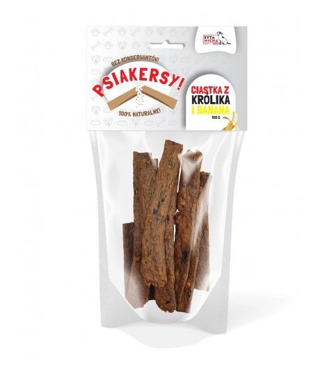 Psiakersy Królik z bananem 100g