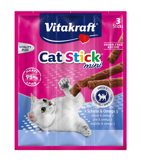 Vitakraft Cat-Stick Mini - Flądra & Omega 3