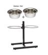 Stojak regulowany z miskami 1,8l